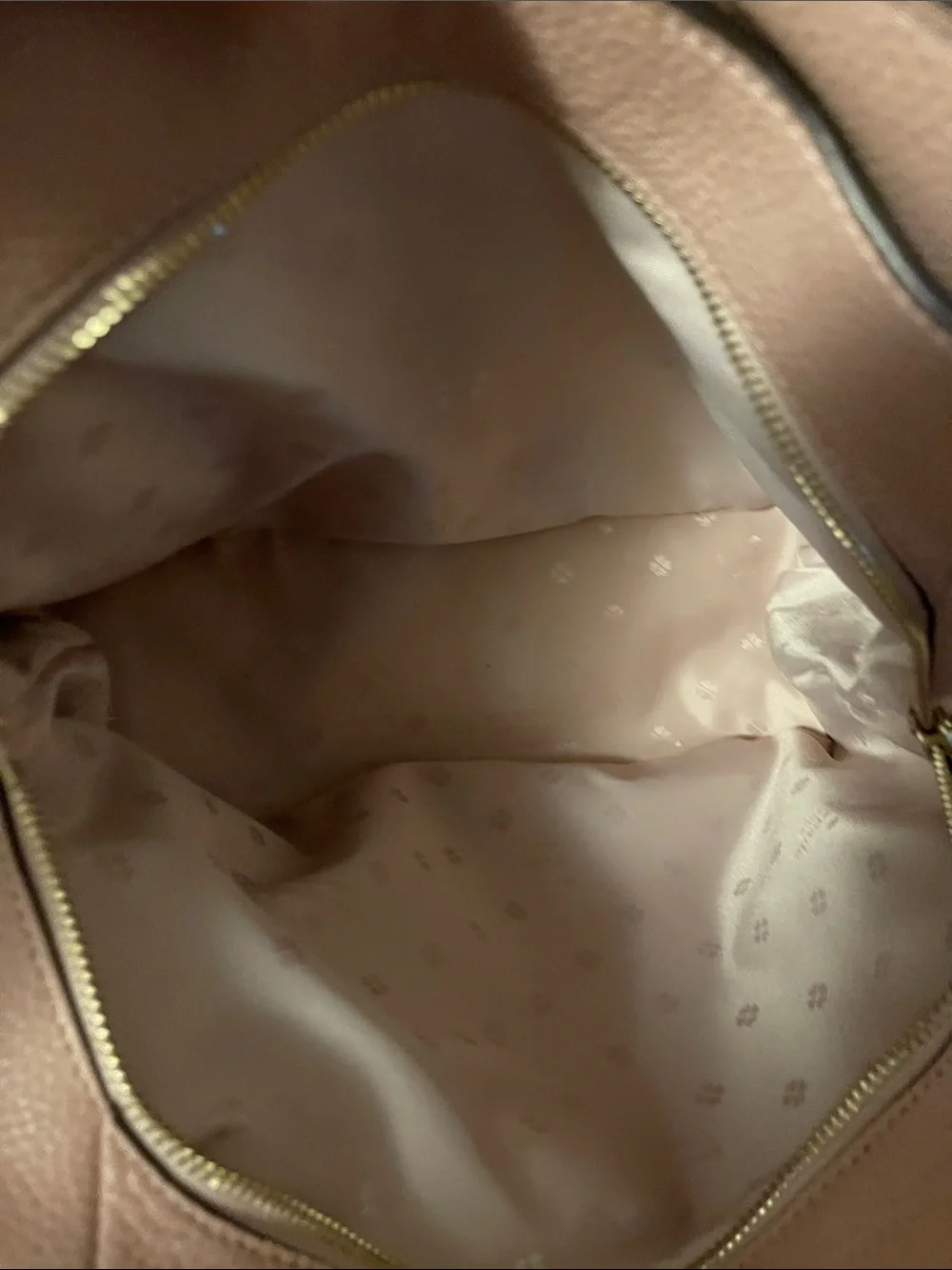 kate spade Blush Pink Pebbled Leather Shoulder Bag with Chain Accents